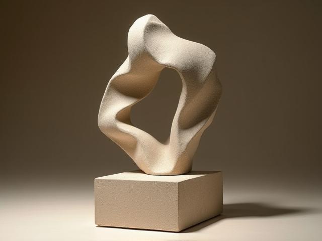 An elegant abstract sculpture inspired by natural desert formations.